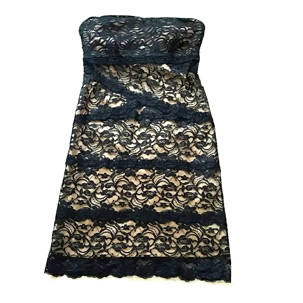 Bebe lacy black mini dress - XS good condition!